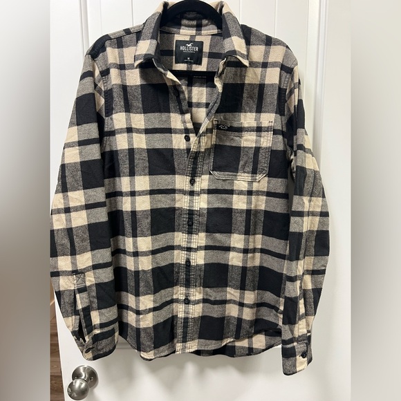Hollister Other - Hollister plaid flannel/ black and beige/ men's size medium